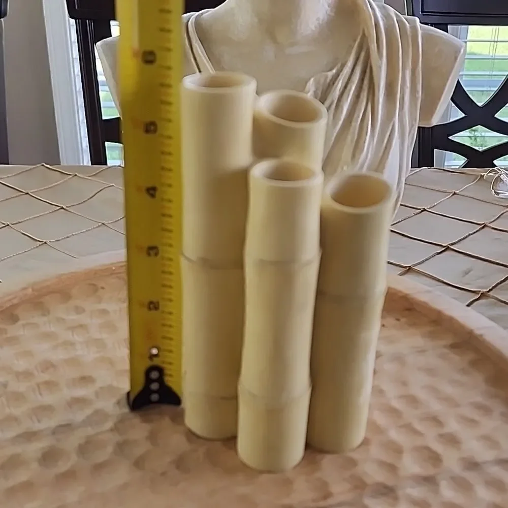 Hand Painted Faux Bamboo Vase